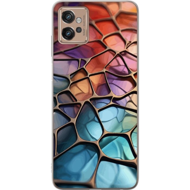 Kännykkäkuori Motorola Moto G32-laitteelle, jossa on Metallikuviointi kuvio