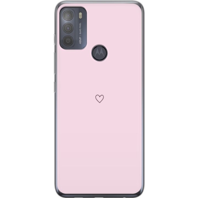 Kännykkäkuori Motorola Moto G50-laitteelle, jossa on Sydän kuvio