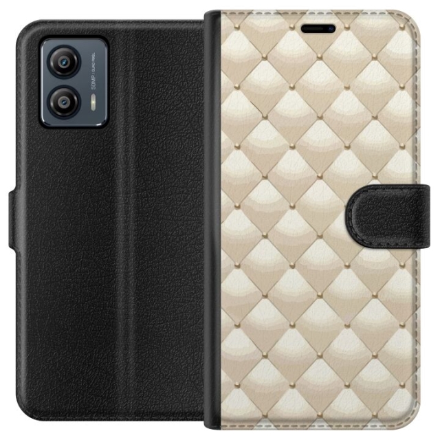 Lompakkokotelo Motorola Moto G53-laitteelle, jossa on Kultakiilto kuvio