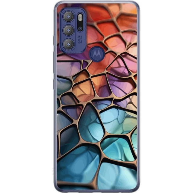 Kännykkäkuori Motorola Moto G60S-laitteelle, jossa on Metallikuviointi kuvio