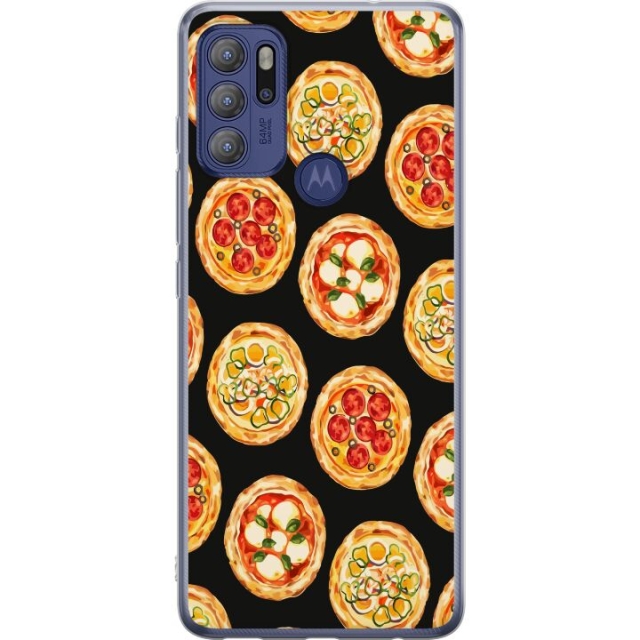 Kännykkäkuori Motorola Moto G60S-laitteelle, jossa on Pizza kuvio