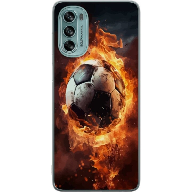 Kännykkäkuori Motorola Moto G62 5G-laitteelle, jossa on Jalkapallo kuvio