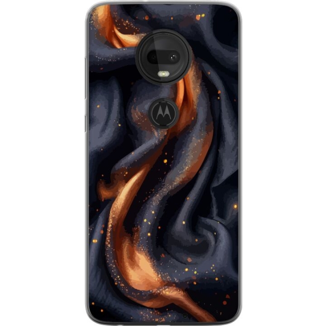 Kännykkäkuori Motorola Moto G7 -laitteelle, jossa on Tulinen silkki kuvio