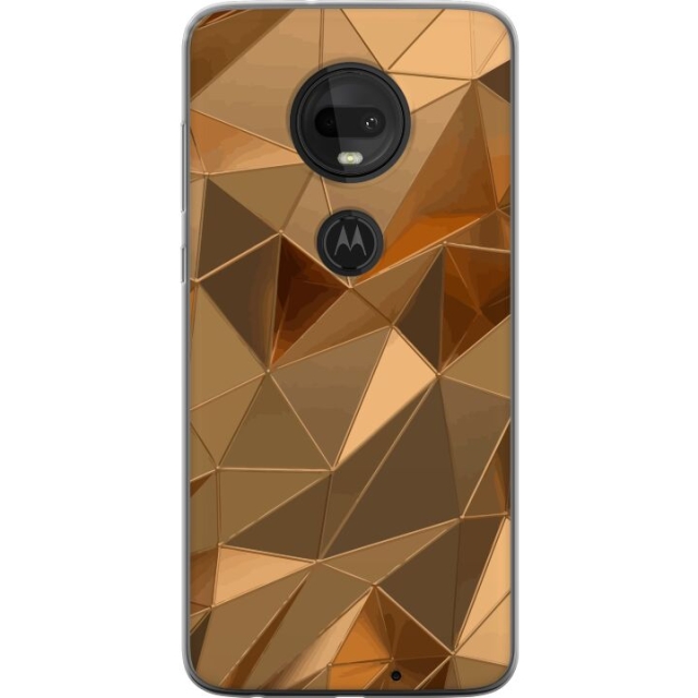 Kännykkäkuori Motorola Moto G7 -laitteelle, jossa on 3D Kulta kuvio