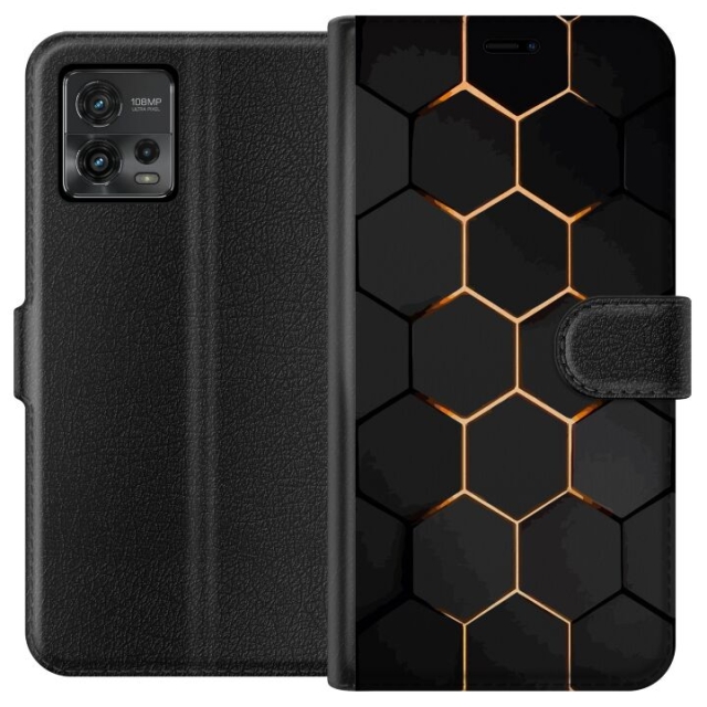 Lompakkokotelo Motorola Moto G72-laitteelle, jossa on Ylellinen Kuvio kuvio