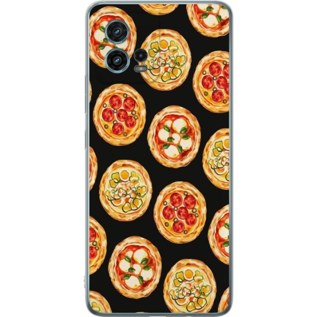 Kännykkäkuori Motorola Moto G72-laitteelle, jossa on Pizza kuvio