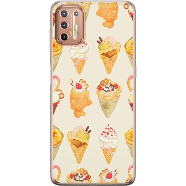 Kännykkäkuori Motorola Moto G9 Plus-laitteelle, jossa on Lasinen kuvio