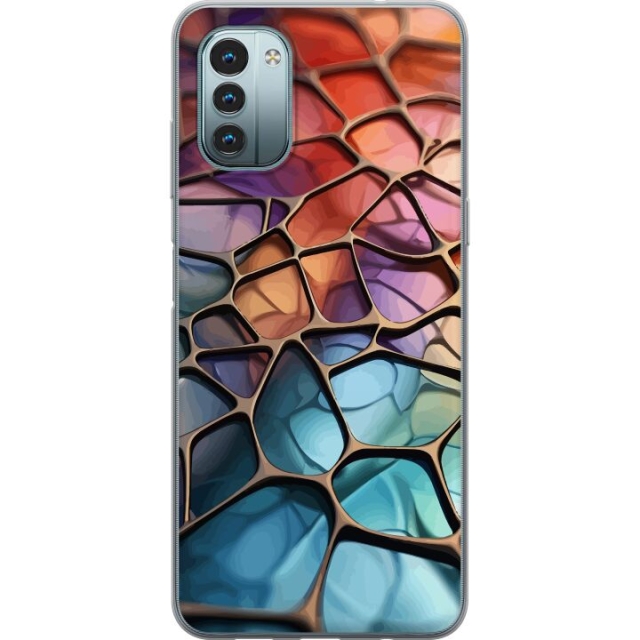 Kännykkäkuori Nokia G11-laitteelle, jossa on Metallikuviointi kuvio