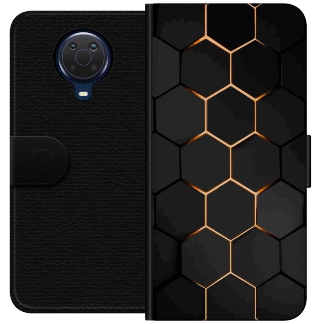 Lompakkokotelo Nokia G20-laitteelle, jossa on Ylellinen Kuvio kuvio