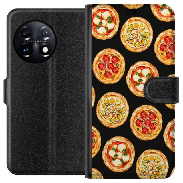 Lompakkokotelo OnePlus 11-laitteelle, jossa on Pizza kuvio
