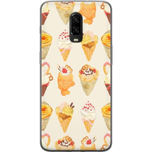 Kännykkäkuori OnePlus 6T-laitteelle, jossa on Lasinen kuvio