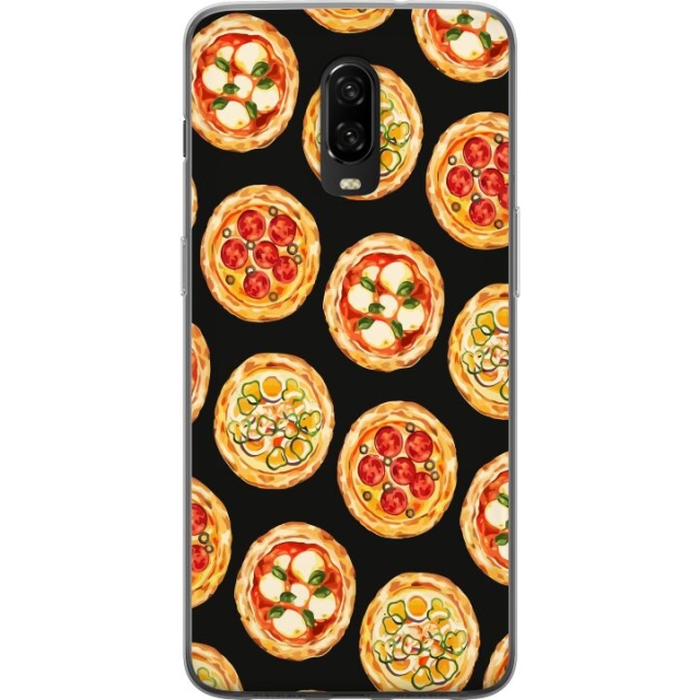 Kännykkäkuori OnePlus 6T-laitteelle, jossa on Pizza kuvio