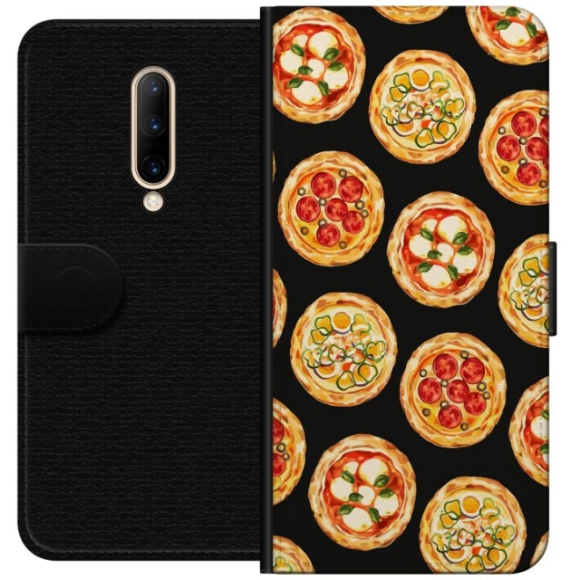 Lompakkokotelo OnePlus 7 Pro-laitteelle, jossa on Pizza kuvio