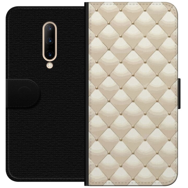 Lompakkokotelo OnePlus 7 Pro-laitteelle, jossa on Kultakiilto kuvio