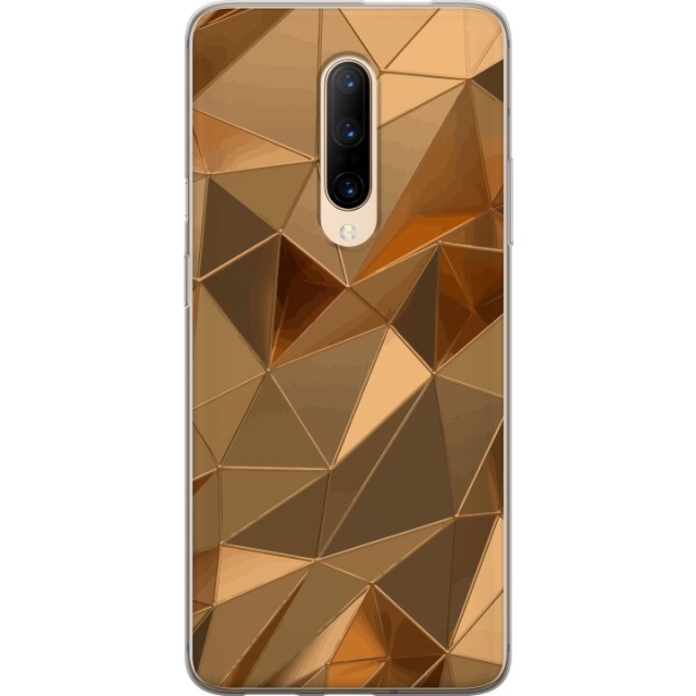 Kännykkäkuori OnePlus 7 Pro-laitteelle, jossa on 3D Kulta kuvio