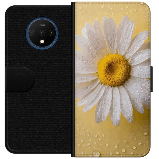 Lompakkokotelo OnePlus 7T-laitteelle, jossa on Posliinikukka kuvio