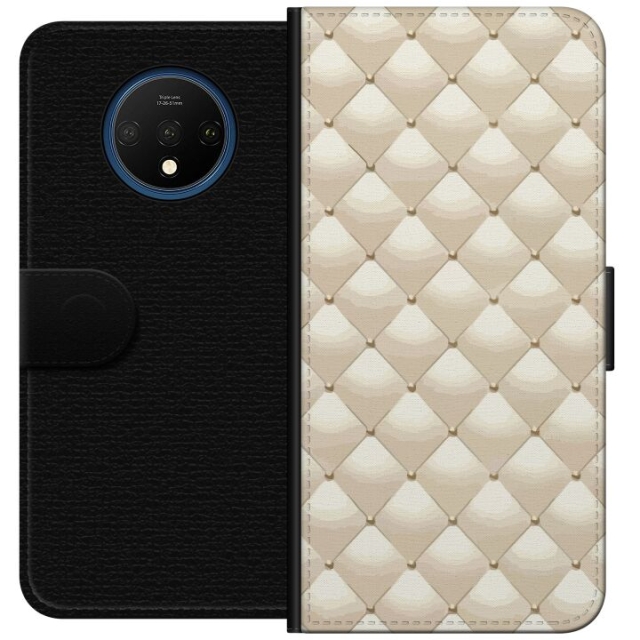 Lompakkokotelo OnePlus 7T-laitteelle, jossa on Kultakiilto kuvio