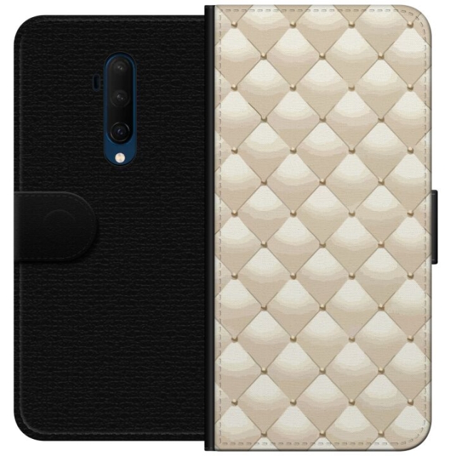 Lompakkokotelo OnePlus 7T Pro-laitteelle, jossa on Kultakiilto kuvio