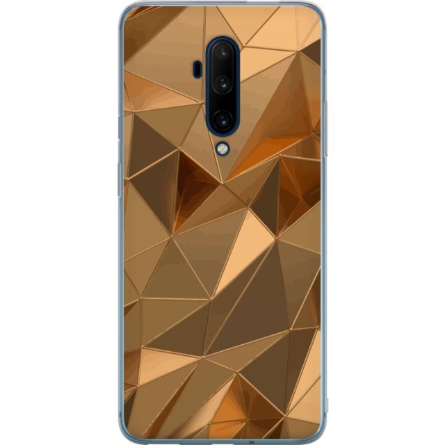 Kännykkäkuori OnePlus 7T Pro-laitteelle, jossa on 3D Kulta kuvio