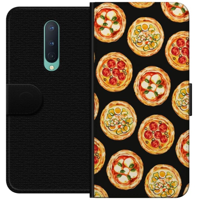 Lompakkokotelo OnePlus 8-laitteelle, jossa on Pizza kuvio