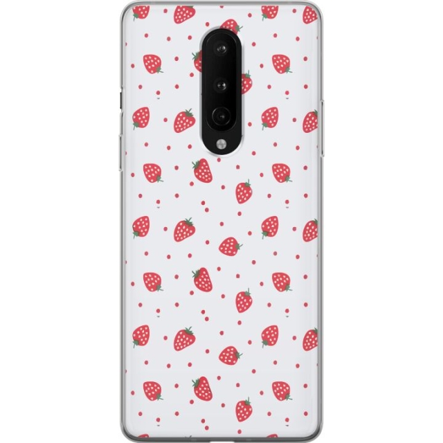 Kännykkäkuori OnePlus 8-laitteelle, jossa on Mansikat kuvio