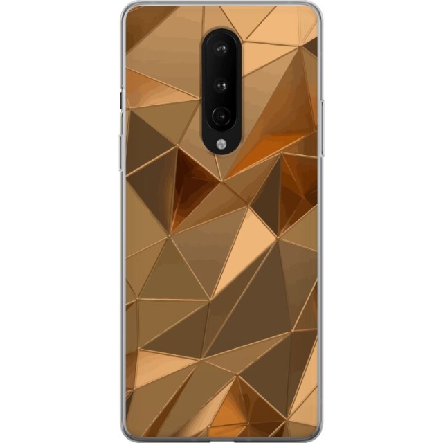 Kännykkäkuori OnePlus 8-laitteelle, jossa on 3D Kulta kuvio