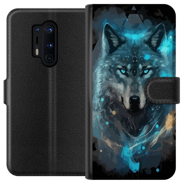 Lompakkokotelo OnePlus 8 Pro-laitteelle, jossa on Susi kuvio