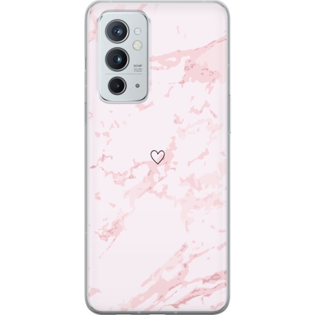 Kännykkäkuori OnePlus 9RT 5G-laitteelle, jossa on Roosa Sydän kuvio