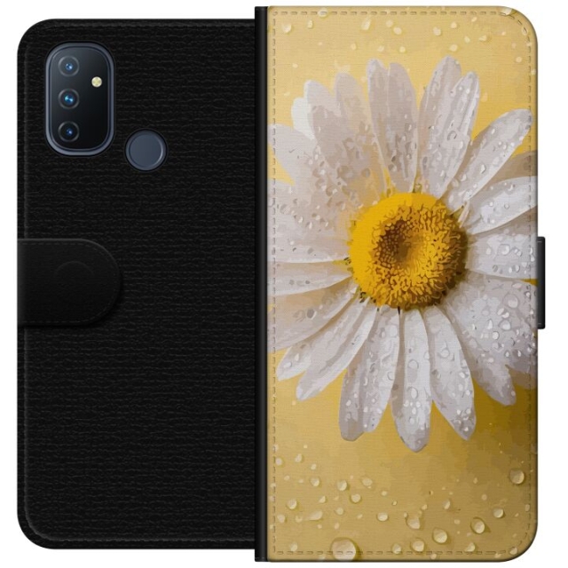 Lompakkokotelo OnePlus Nord N100-laitteelle, jossa on Posliinikukka kuvio