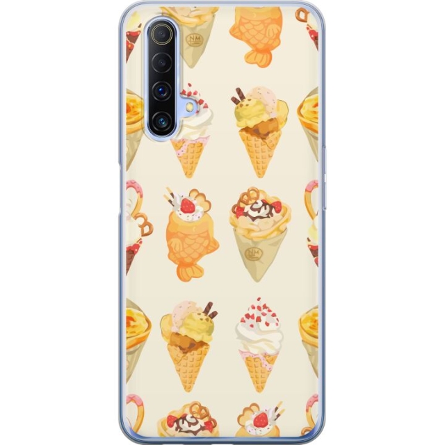 Kännykkäkuori Realme X50 5G-laitteelle, jossa on Lasinen kuvio