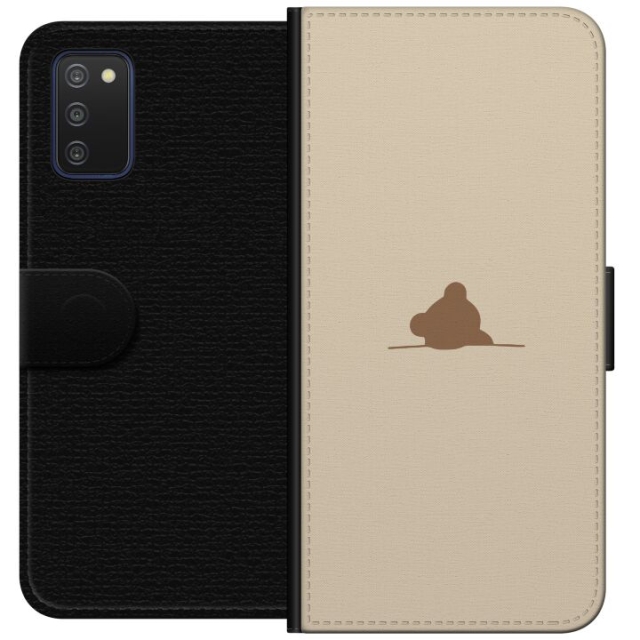 Lompakkokotelo Samsung Galaxy A03s-laitteelle, jossa on Nalle kuvio