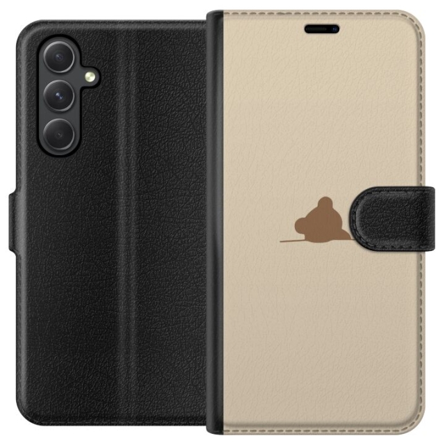 Lompakkokotelo Samsung Galaxy A05s-laitteelle, jossa on Nalle kuvio