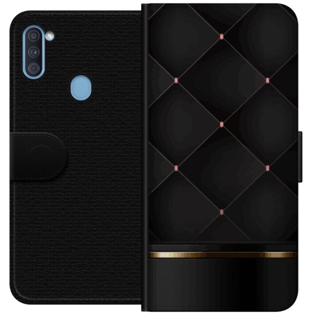 Lompakkokotelo Samsung Galaxy A11-laitteelle, jossa on Ylellinen linja kuvio