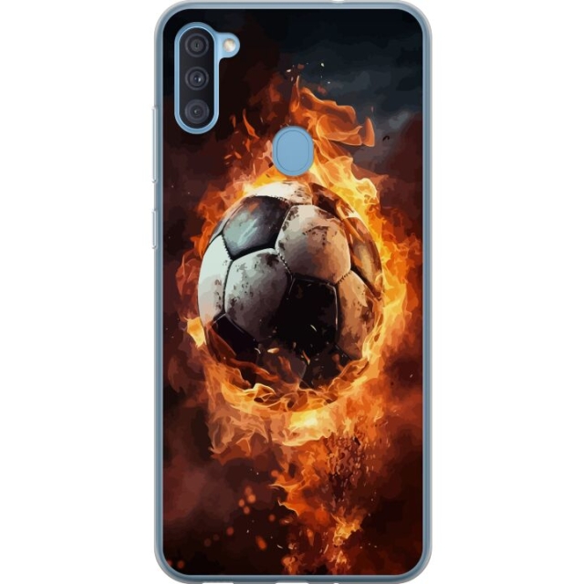 Kännykkäkuori Samsung Galaxy A11-laitteelle, jossa on Jalkapallo kuvio