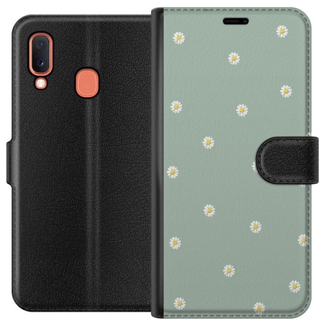 Lompakkokotelo Samsung Galaxy A20e-laitteelle, jossa on Papinkello kuvio