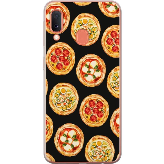 Kännykkäkuori Samsung Galaxy A20e-laitteelle, jossa on Pizza kuvio