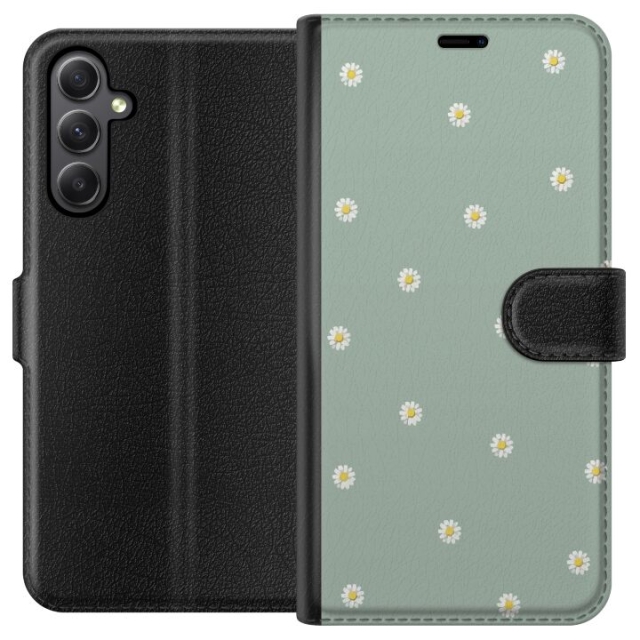 Lompakkokotelo Samsung Galaxy A24 4G-laitteelle, jossa on Papinkello kuvio