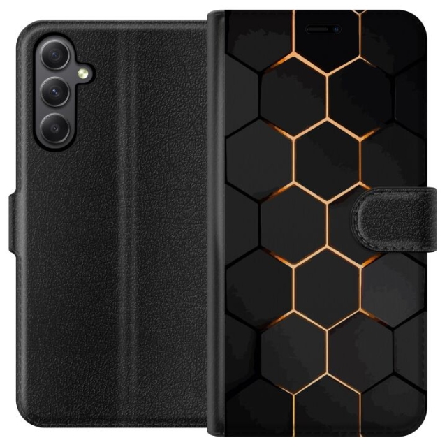 Lompakkokotelo Samsung Galaxy A24 4G-laitteelle, jossa on Ylellinen Kuvio kuvio