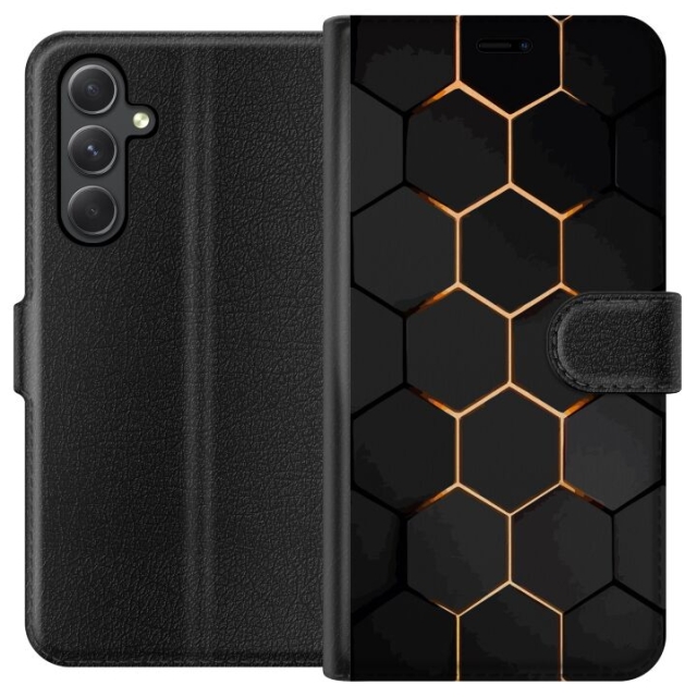 Lompakkokotelo Samsung Galaxy A35-laitteelle, jossa on Ylellinen Kuvio kuvio