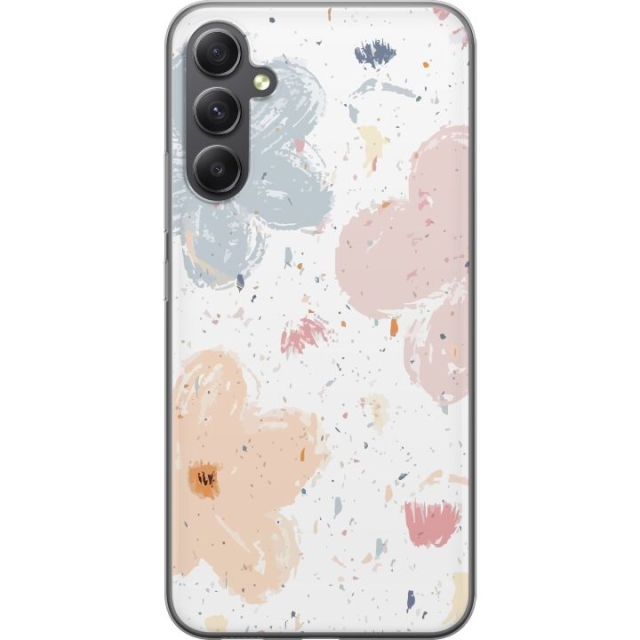 Kännykkäkuori Samsung Galaxy A35-laitteelle, jossa on Kukat kuvio