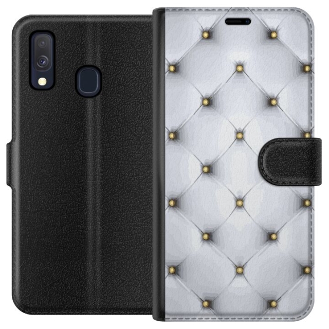 Lompakkokotelo Samsung Galaxy A40-laitteelle, jossa on Ylellistä kuvio