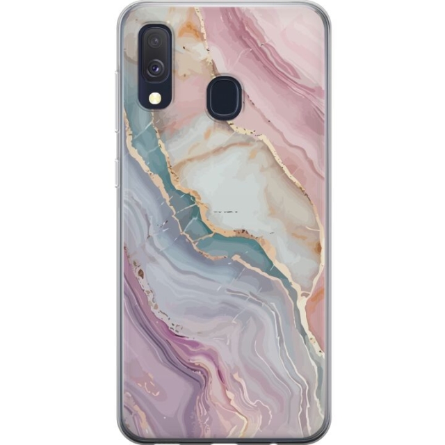 Kännykkäkuori Samsung Galaxy A40-laitteelle, jossa on Marmori kuvio