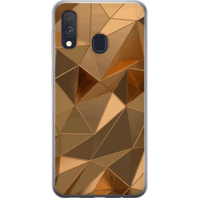 Kännykkäkuori Samsung Galaxy A40-laitteelle, jossa on 3D Kulta kuvio
