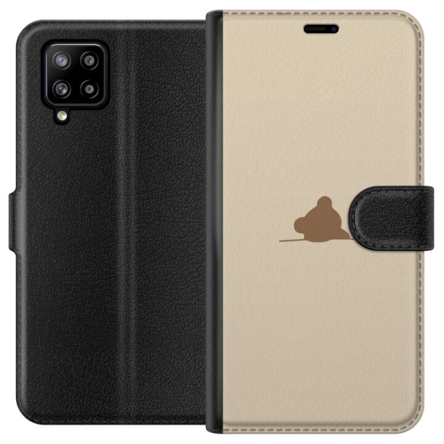 Lompakkokotelo Samsung Galaxy A42 5G-laitteelle, jossa on Nalle kuvio