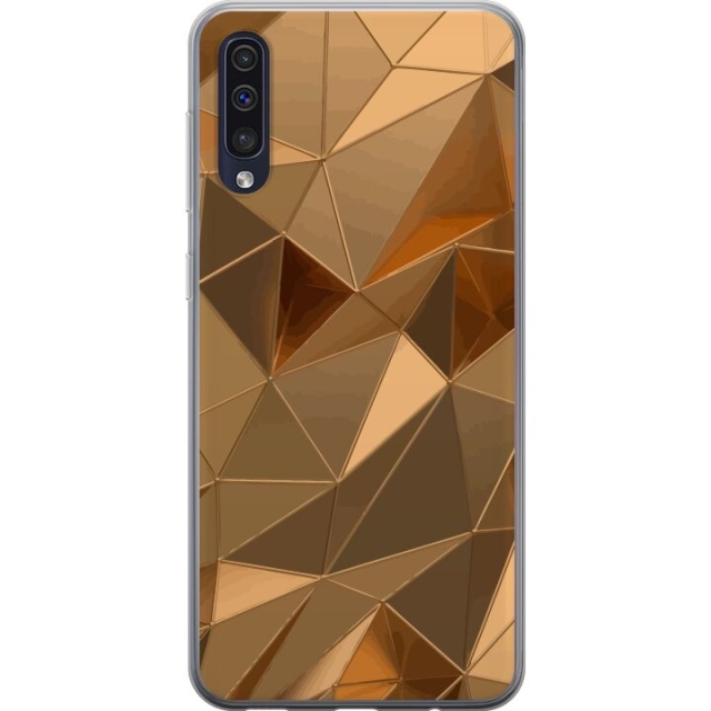 Kännykkäkuori Samsung Galaxy A50-laitteelle, jossa on 3D Kulta kuvio