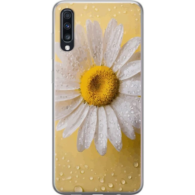 Kännykkäkuori Samsung Galaxy A70-laitteelle, jossa on Posliinikukka kuvio