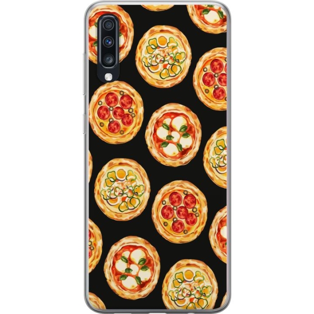 Kännykkäkuori Samsung Galaxy A70-laitteelle, jossa on Pizza kuvio