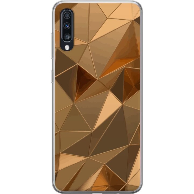 Kännykkäkuori Samsung Galaxy A70-laitteelle, jossa on 3D Kulta kuvio