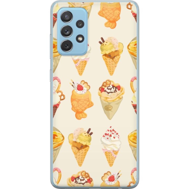 Kännykkäkuori Samsung Galaxy A72 5G-laitteelle, jossa on Lasinen kuvio