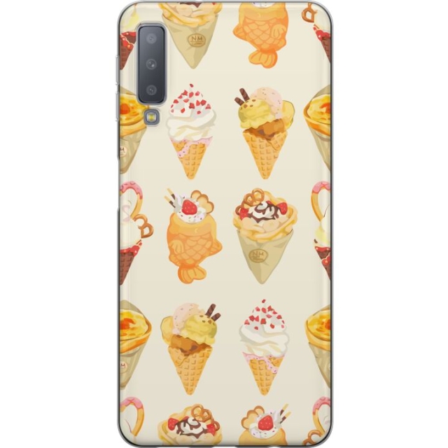 Kännykkäkuori Samsung Galaxy A7 (2018)-laitteelle, jossa on Lasinen kuvio